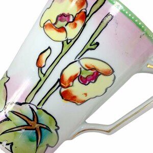 NIPPON TEA CHOCOLATE CUP HAND PAINTED FLORAL MORIMURA 1910-1911 ANTIQUE READ